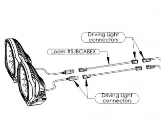 Проводка-подовжувач SJBCABEX (3 м.) для LED фари ARB SOLIS - Фото 1
